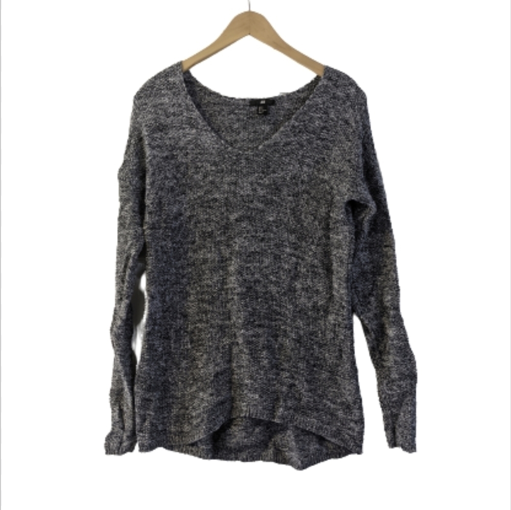 4/$25! H&M Navy & White Knitted Sweater - Sz S